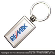 Custom Metal Rectangular Key FOB with Domed Decal (XS-KC0056)